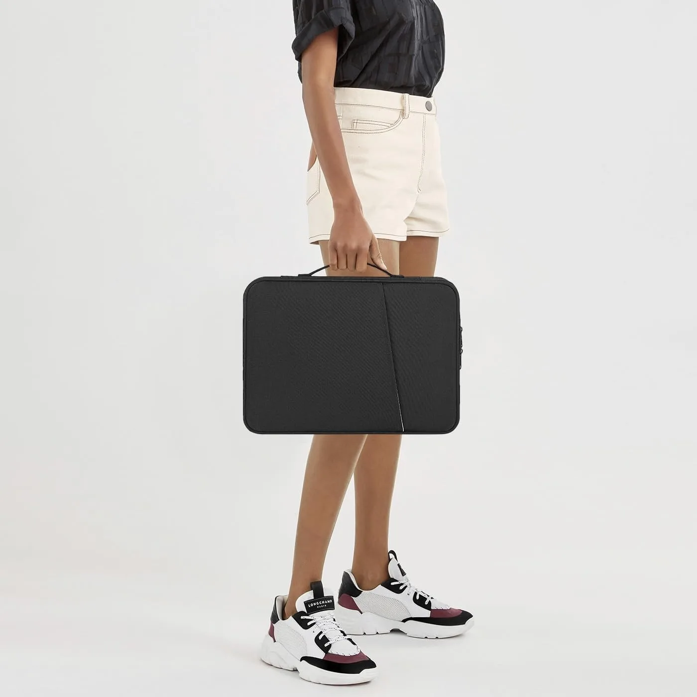 Shockproof Portable Tablet Storage Sleeve with Dual-Way Zippers