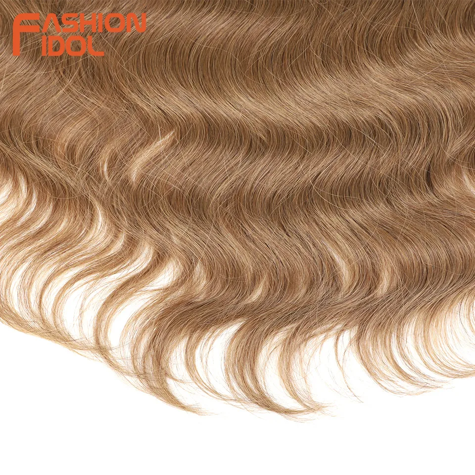 Body Wave Crochet Hair 24 Inch Long Synthetic Hair Braids Goddess Ponytail Hair Wavy Ombre Blonde Hair Extension