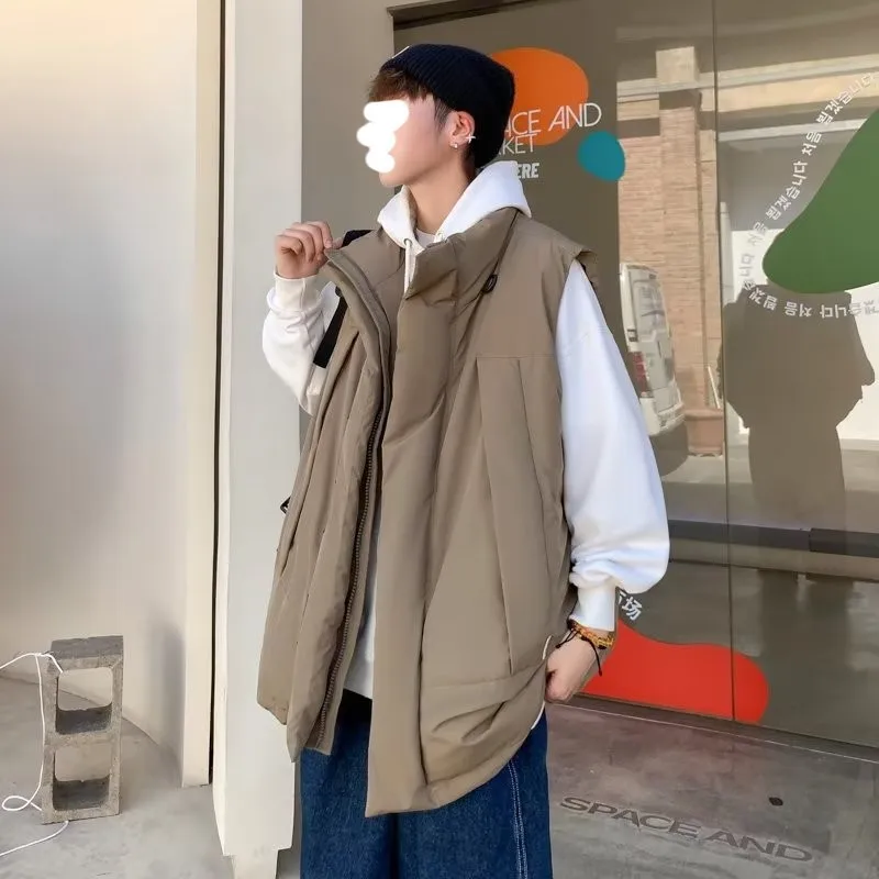 Retro Standing Collar, New Style Work Clothes, Cotton Clothes, Waistcoat, Warm Men's Fall and Winter New Loose Casual Coat