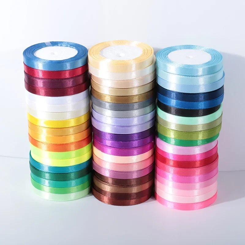 22Meters/Roll Silk Satin Ribbons Birthday Party Wedding Engagement Christmas Halloween Gift Wrapping Baby Shower Ribbon Sewing