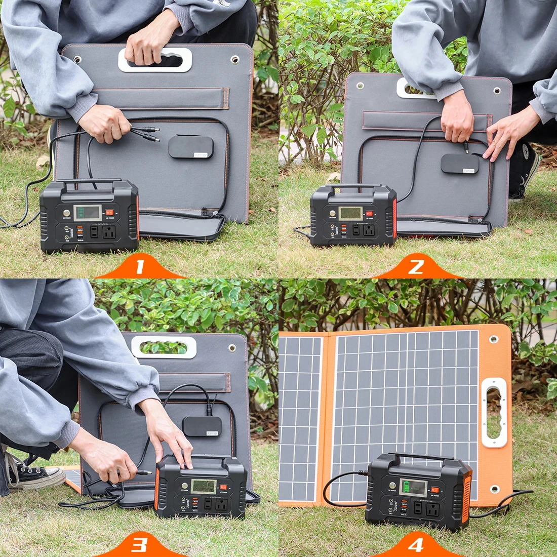 YYHC-120W 26400mAh Power Station With 60W Foldable Solar Panel Power Bank Outdoor Camping Portable Solar Station Set