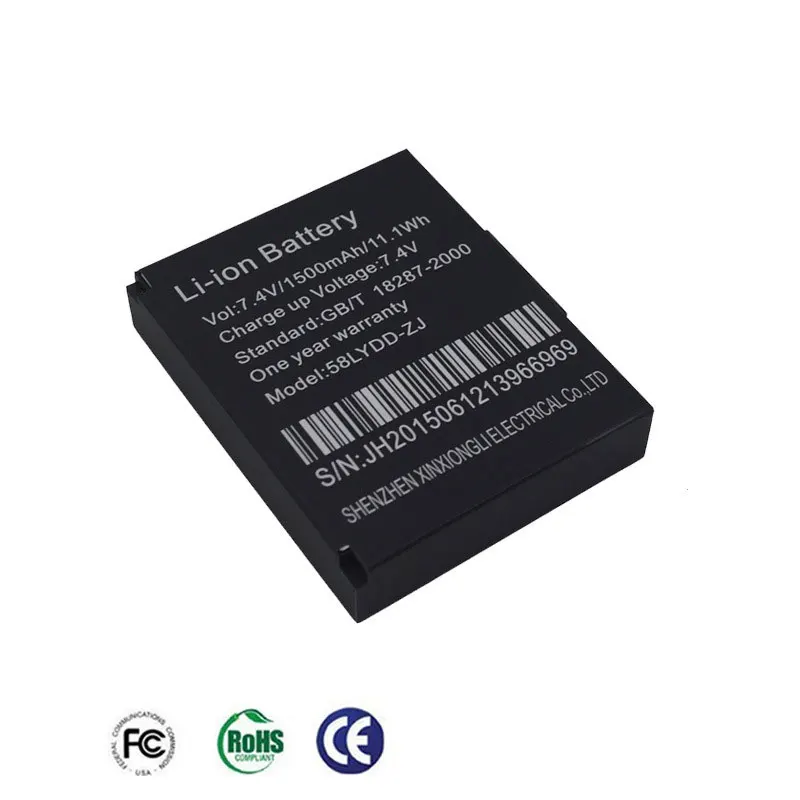 Bateria de Lítio 1500mah para Mini Impressora Portátil 5801 5802 5805 5807 Pos Bateria Móvel sem Fio da Impressora do Recibo de Bluetooth - Imagem 2
