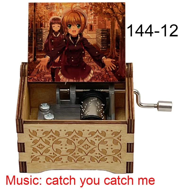 Anime Cardcaptor Sakura music CATCH YOU CATCH ME HAND Wood Music Box For Girls Daughter Toys New year Christmas gift