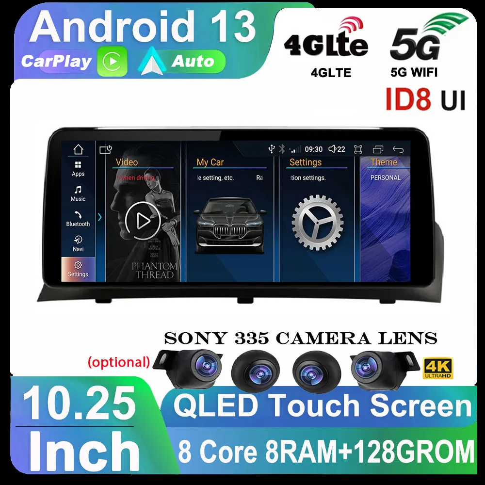 

10.25" ID8 Android 13 Auto Car Multimedia Navigation Player For BMW X3 F25 X4 F26 CIC NBT Car Radio GPS Monitor Carplay WIFI+4G