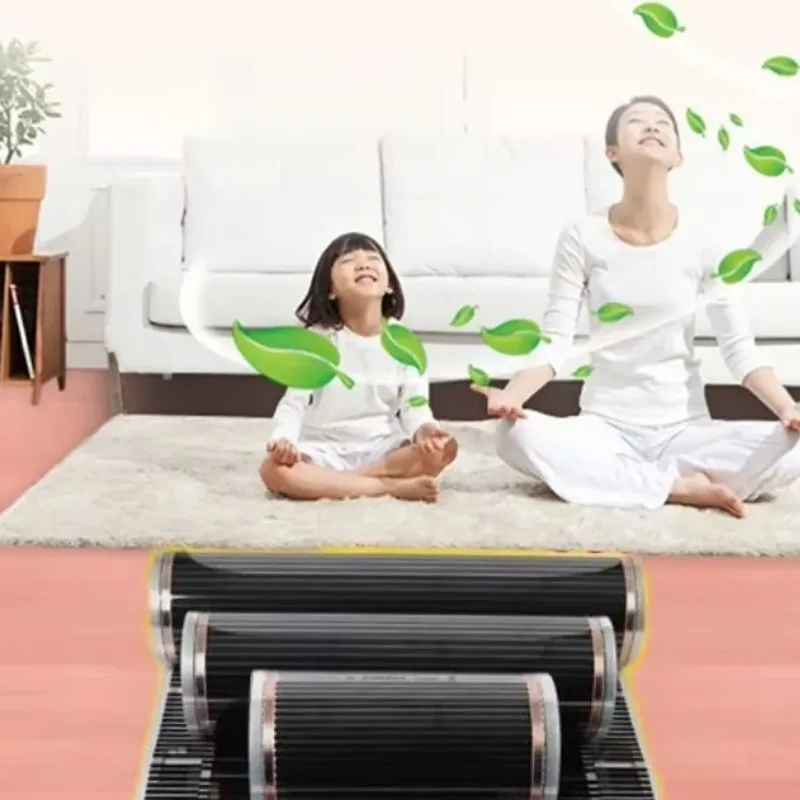 적외선 탄소 바닥 난방 필름 낮은 전기 따뜻한 매트, 모든 크기, 50cm 너비, 400w/m2, AC220V