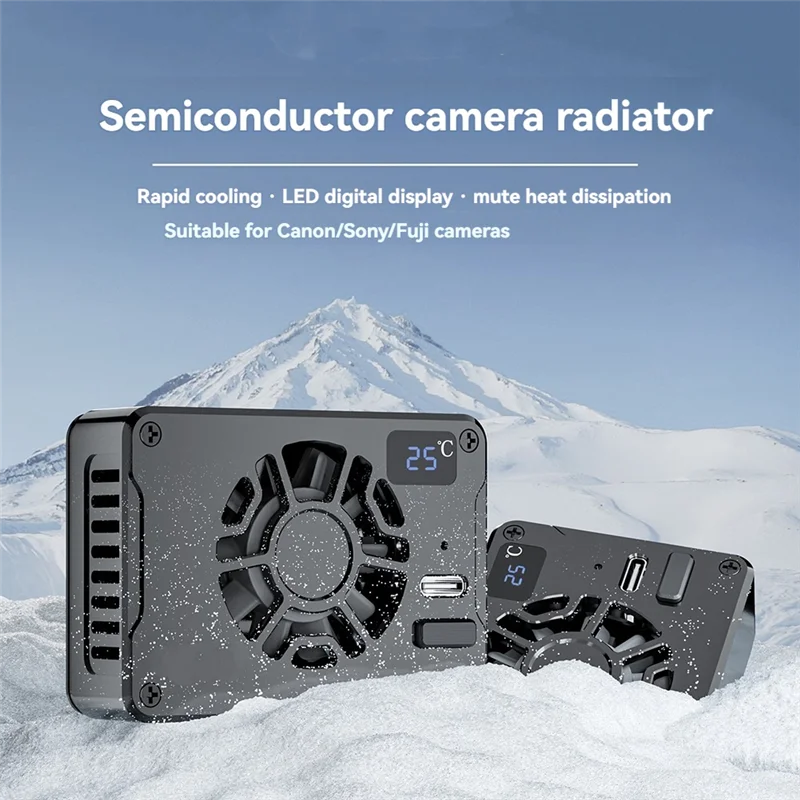Qy-카메라 냉각 시스템 조용한 카메라 히트 싱크 냉각 팬 반도체 라디에이터 캐논//후지필름용