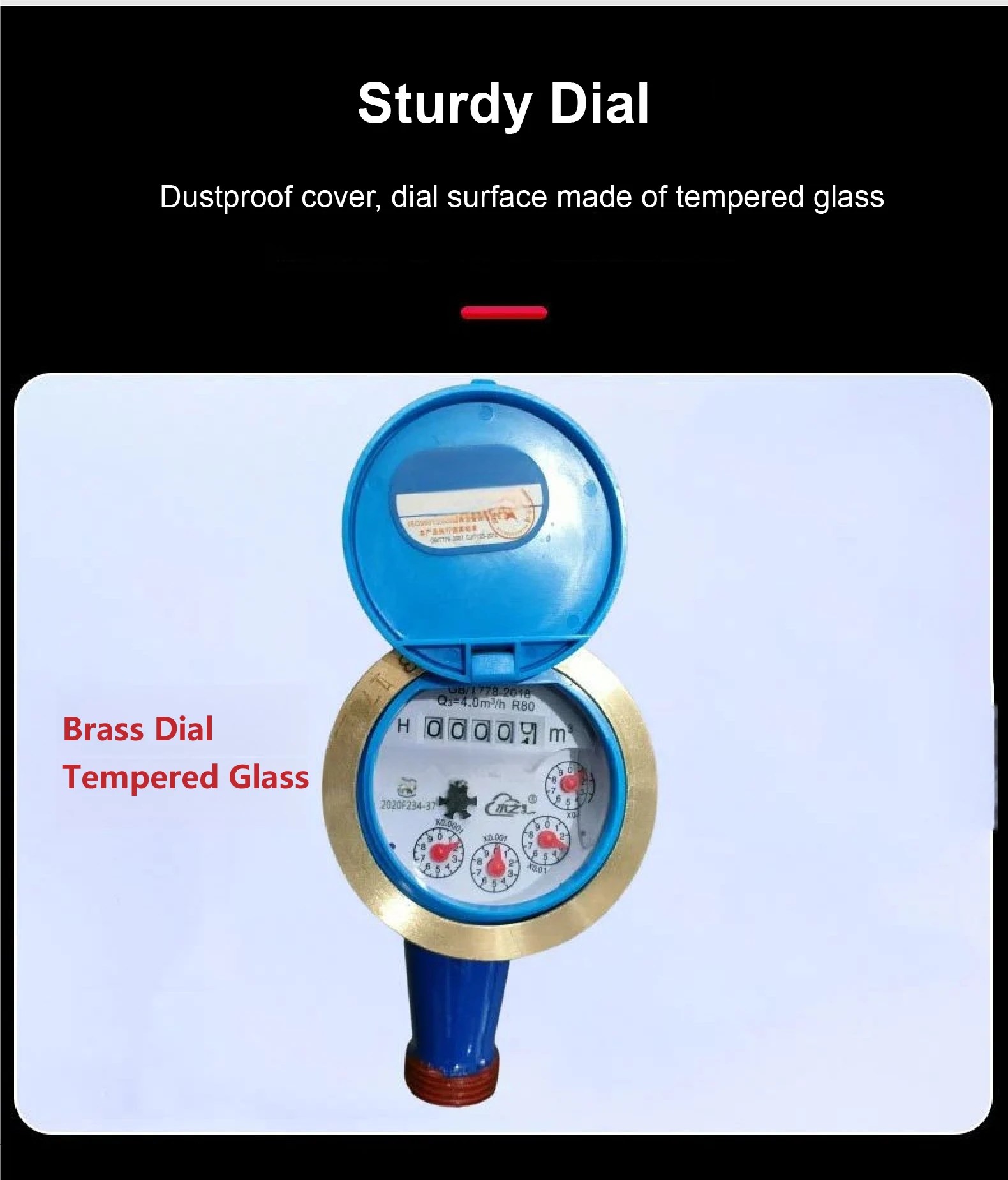 Rotary Vane Multi‑Jet Wet Type Residential Water Meter DN15 DN20 DN25 Brass / Ny