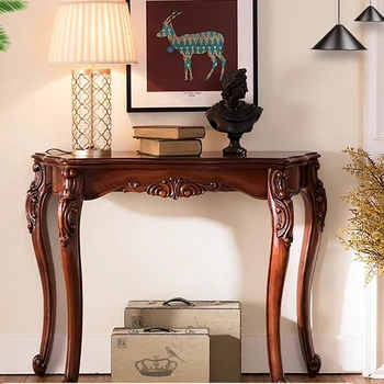 Consolle di bellezza europea Curva Semplice Premium Glamour Consolle Tavolo Portico Ingresso Tisch Wohnzimer Möbel Mobili