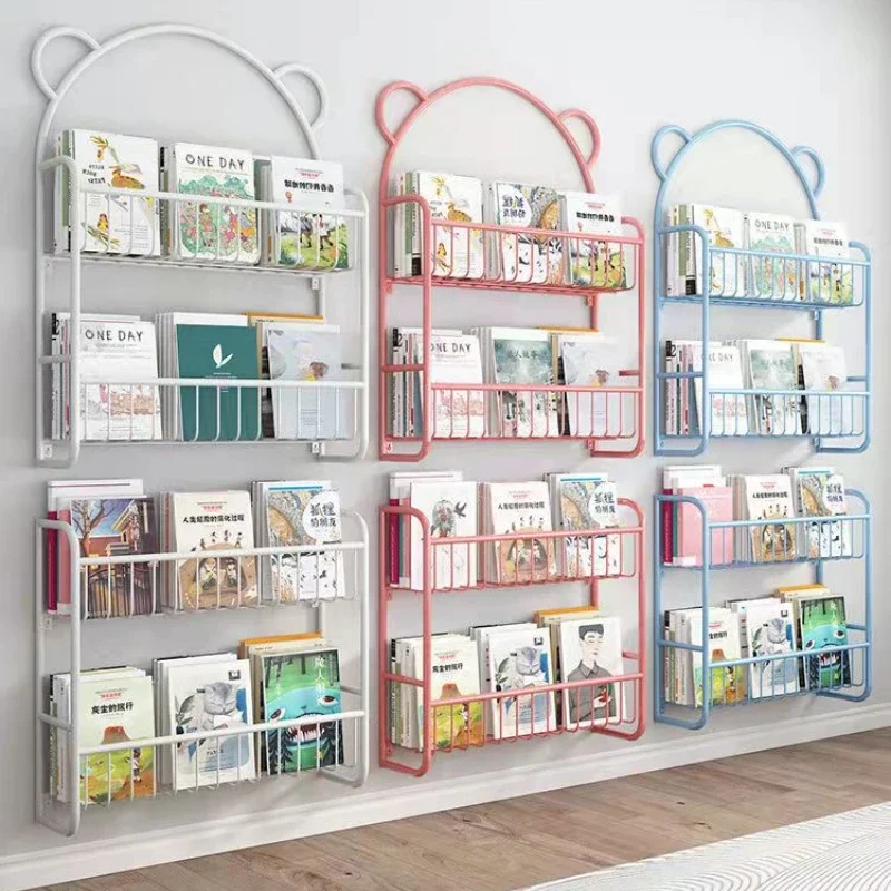 Semplice Scaffale In Metallo Studio Bambini Studente Immagine Libro Scaffale Appeso A Parete Scaffale Libreria Bambini Soletta Mobili Camera Da Letto