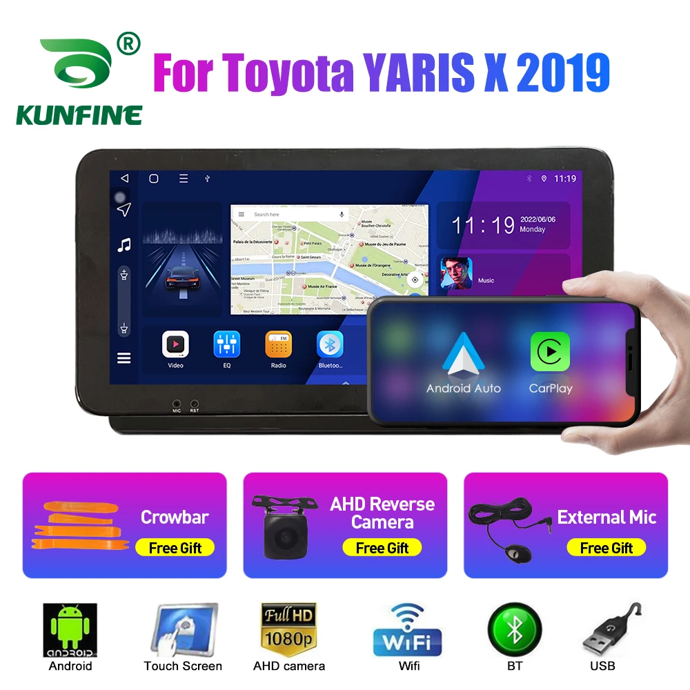 

10.33 Inch Car Radio For Toyota YARIS X 2019 2Din Android Octa Core Car Stereo DVD GPS Navigation Player QLED Screen Carplay