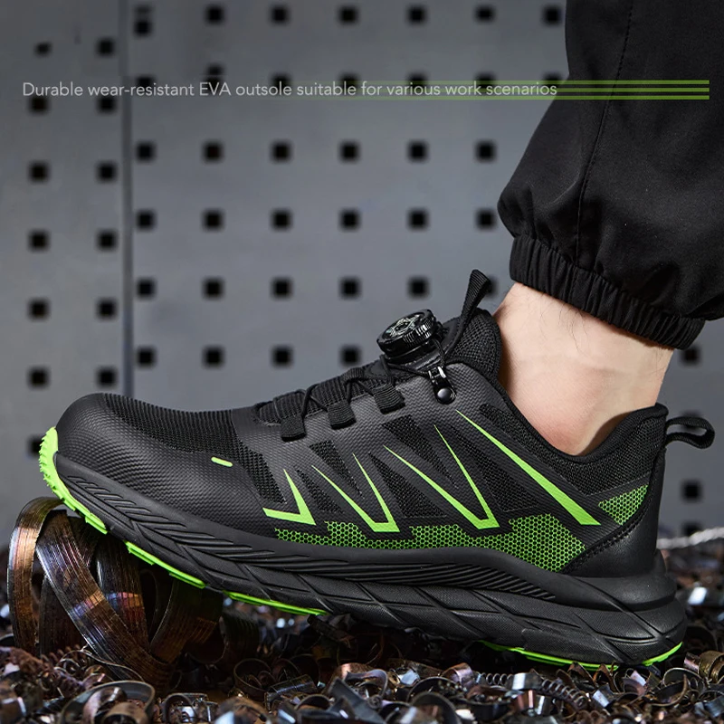 Men's Steel Toe Indestructible Safety Sneakers - Anti-Smash, Anti-Puncture Tactical Work Boots