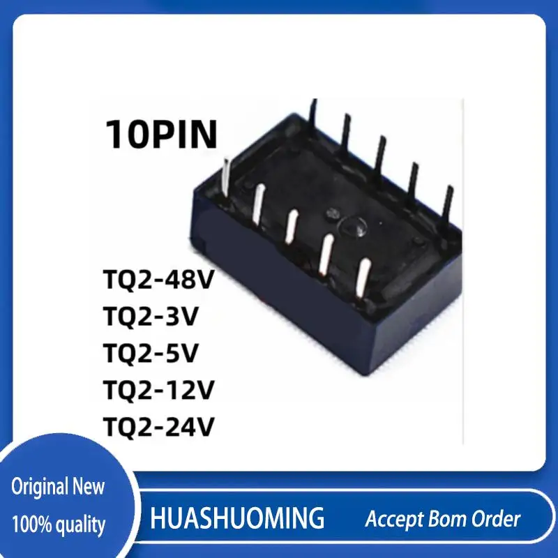 

NEW 5PCS/LoT TQ2-3V TQ2-5V TQ2-12V TQ2-24V TQ2 12V TQ2-48V 5VDC 1A 10PIN