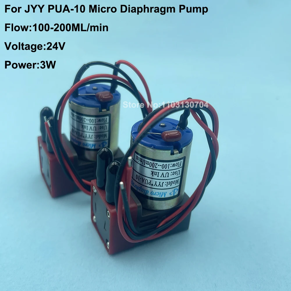 

2PCS Inkjet Printer Original JYY Small UV Ink Pump Micro Diaphragm Pump for Liquid Air DC 24V 3W 100~200ml/Min PUA-10 UV Pumps