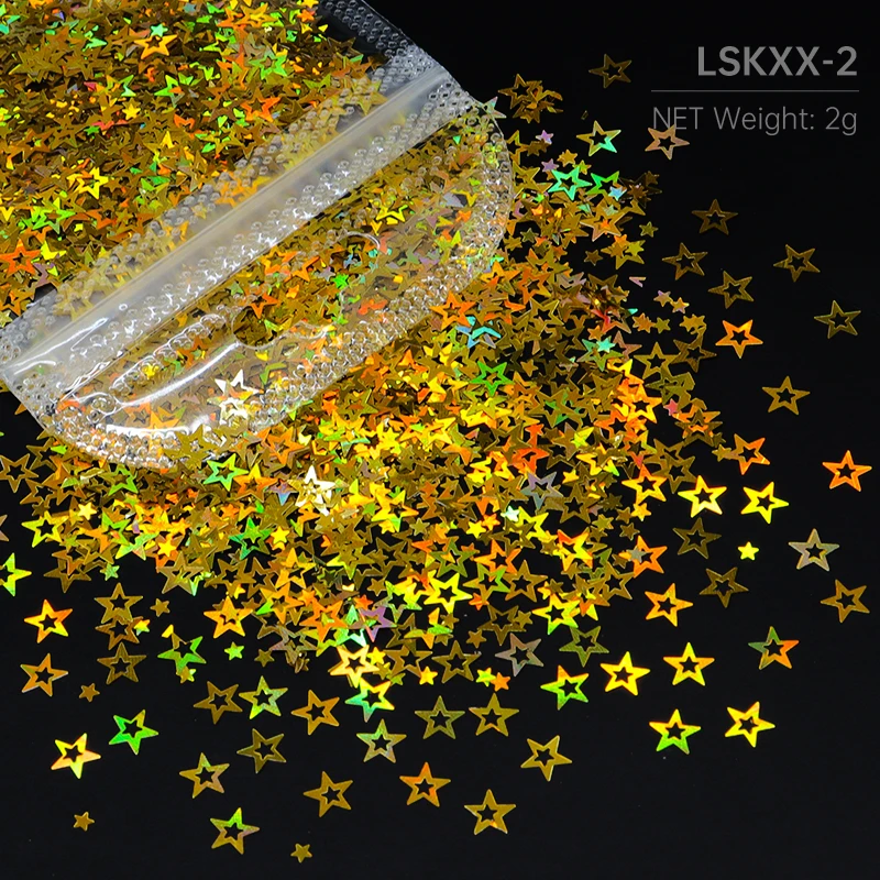 Holographic Gold Butterfly Glitter for Crafting and DIY Projects