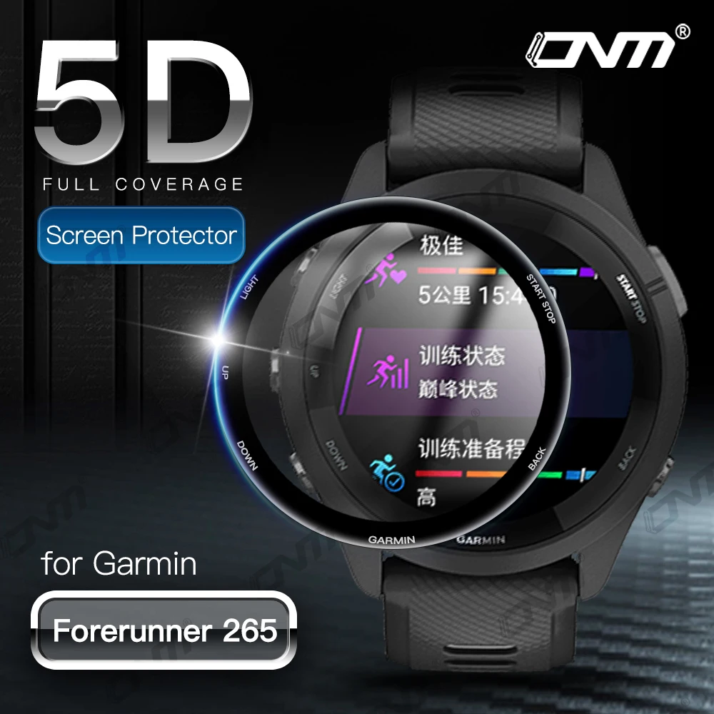 5D Soft Protective Film for Garmin Forerunner 265 265S 965 Screen Anti-scratch Protector for Garmin 265 265S 965 (Not Glass) 5d screen protector film for garmin forerunner 945 smart watch soft protective cover for garmin f945 f 945 not glass