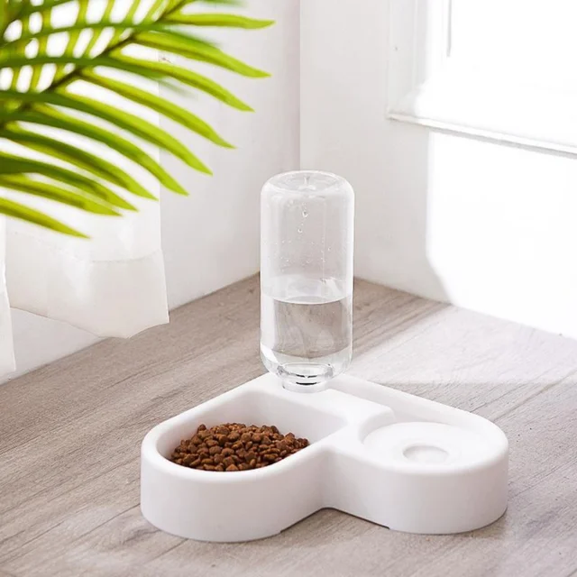 500ml Pet Automatic Feeder Small Bowl Drinkable Portable Cat and Dog Food Bowl Living Room Bedroom Pet Products  Pet Items 3