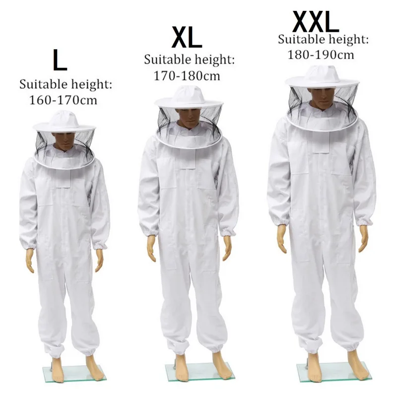 

Beekeeping Protective Clothing Full Body Suit Hat Smock Pro Bee Suit Equipment Veil Hat Bee Keeping Protective Clothing