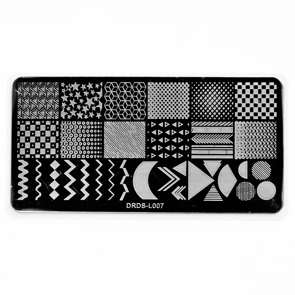 12x6cm 네일 아트 템플릿 스탬핑 플레이트 꽃/나비/기하학 DIY 이미지 인쇄 강철 템플릿 플레이트 스텐실 스탬프 ^ & T, 1 피스