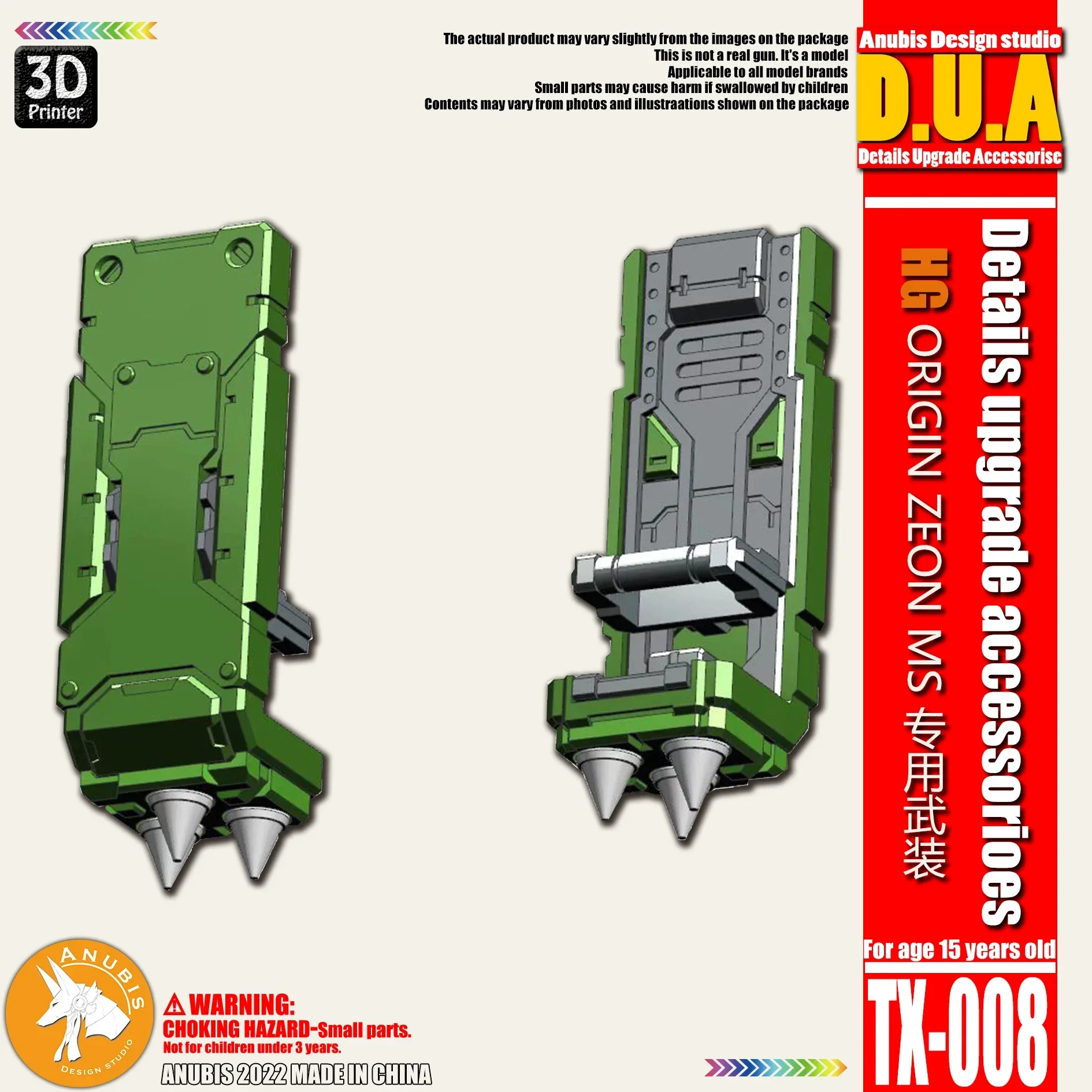 for HG Origin ZEON MS ZAKU Special Shield Model Details Upgrade