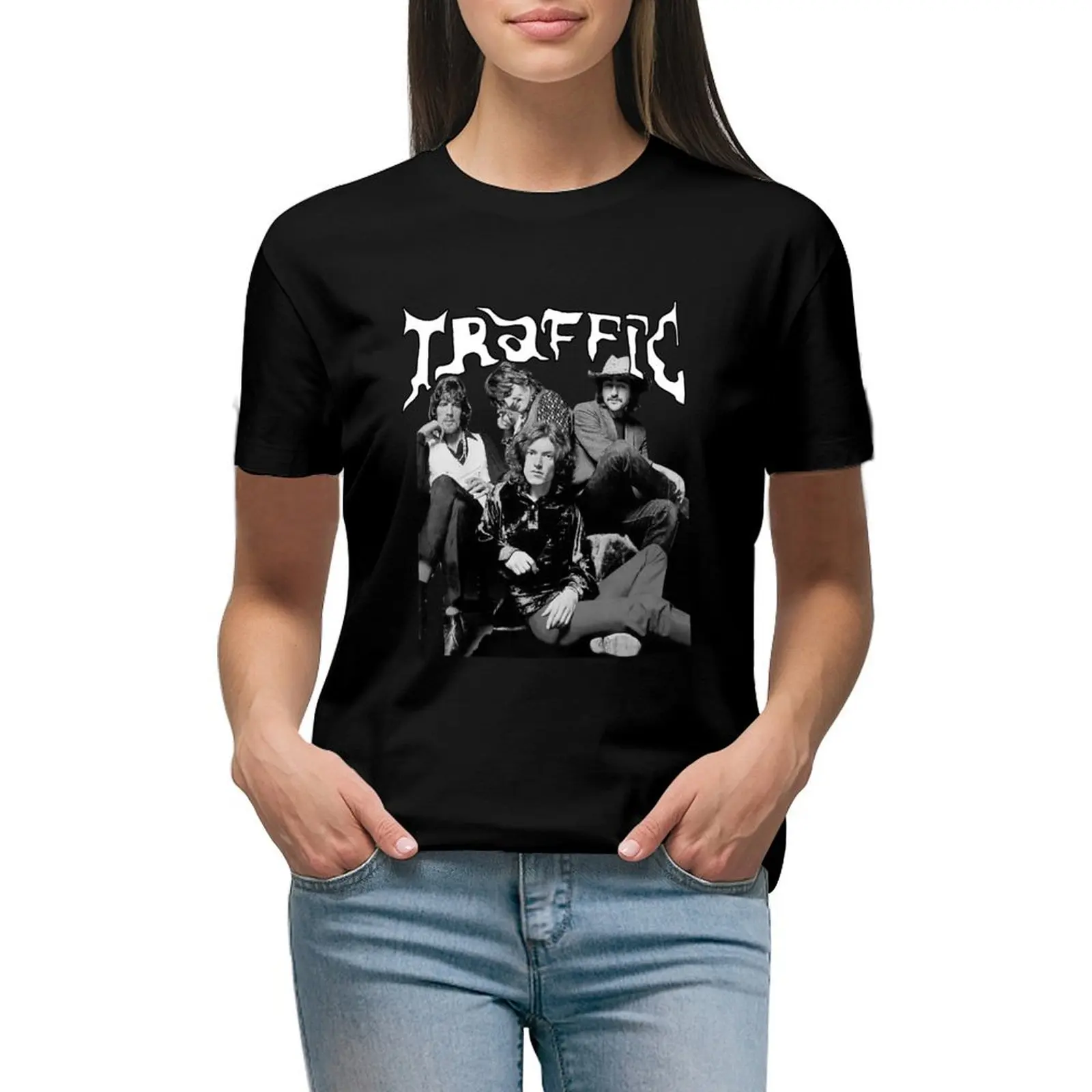 

Traffic Band T-shirt funny summer clothes cute tops korean Women's clothes