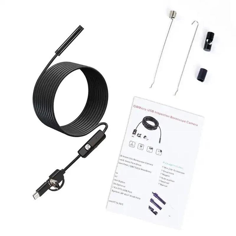 

480p Mini 3-in-1 HD Endoscope Y102 Industrial Inspection Camera Android Iphone PC USB