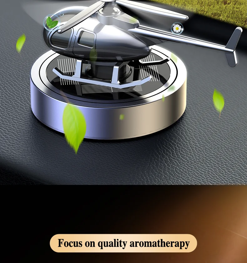 Solar Helicopter Car Perfume Diffuser Aromatherapy Decor