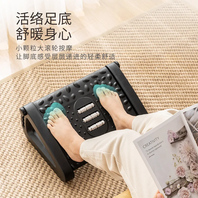 Portability Foot Rest Under Desk Footrest Ergonomic Foot Stool with Massage  Rollers Foot Rest for Home Office Work Fast Ship