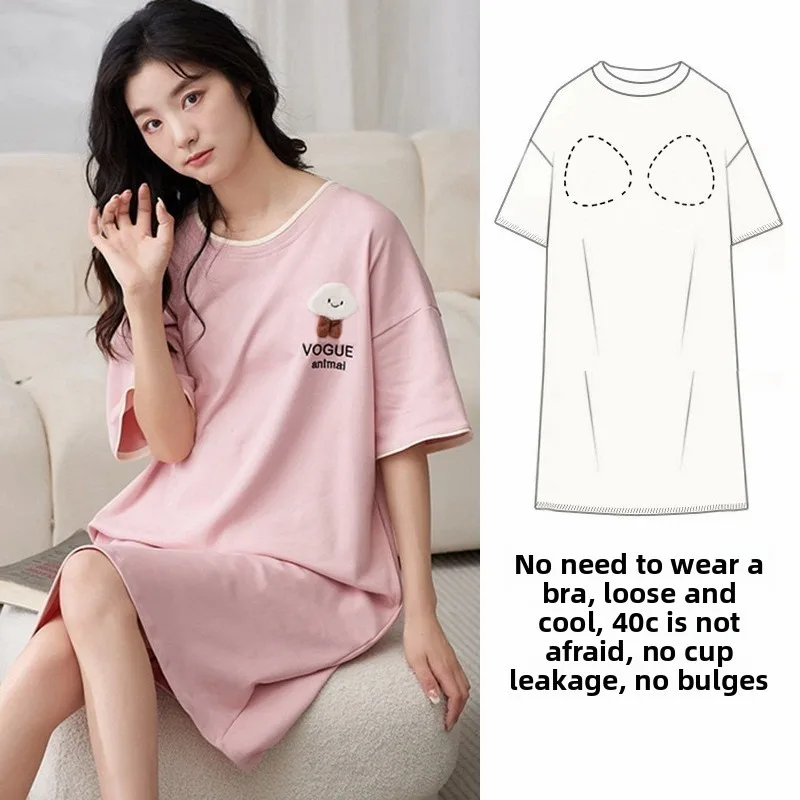 Sleeping Dress Women's Nightwear for Woman Night Clothes Women Sleepwear One Piece Dress Short Sleeve Sleepwear Pyjamas Pajamas