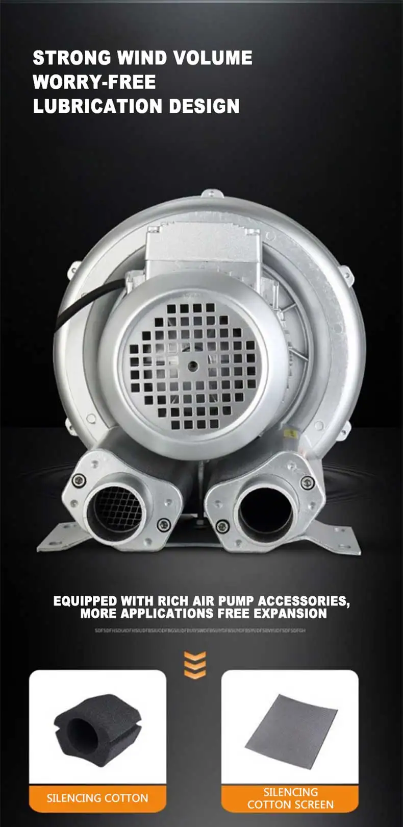 Industrial Vortex High Pressure Air Pump Ventilador