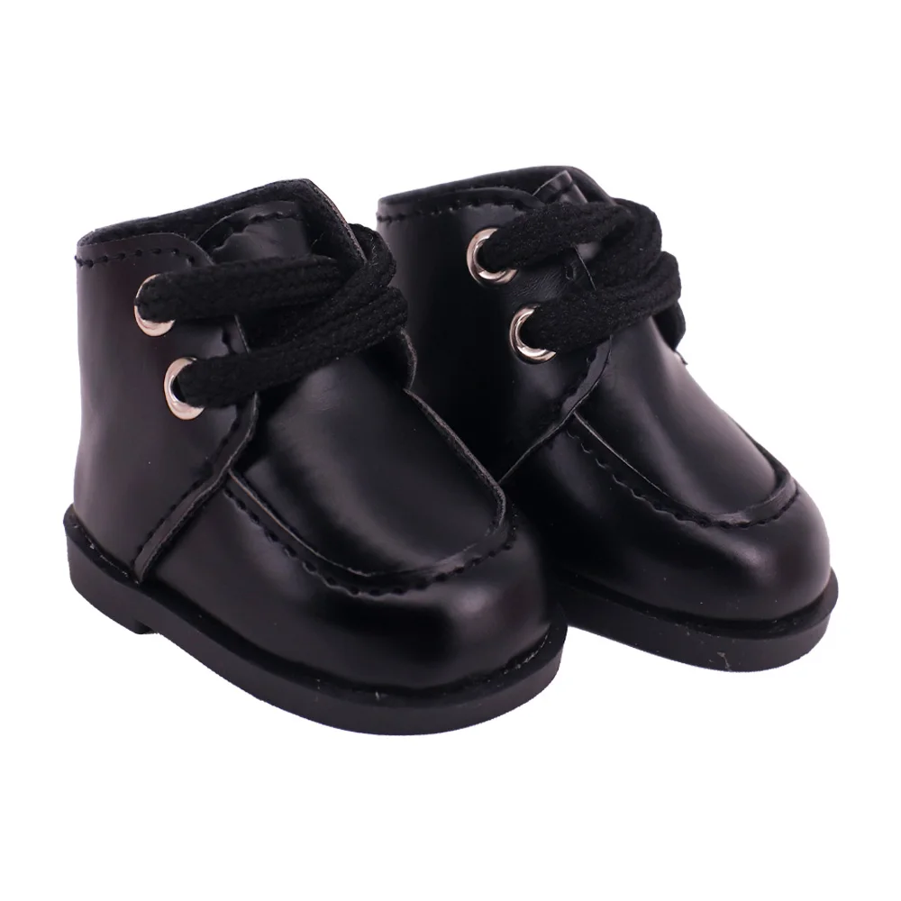 5 Cm Black Buckle PU Doll Shoes Sneakers Canvas For 14 Inch Doll&BJD 20cm Cotton Doll 30-33cm Paola Renio Girl`s Toy Russia Gift 5