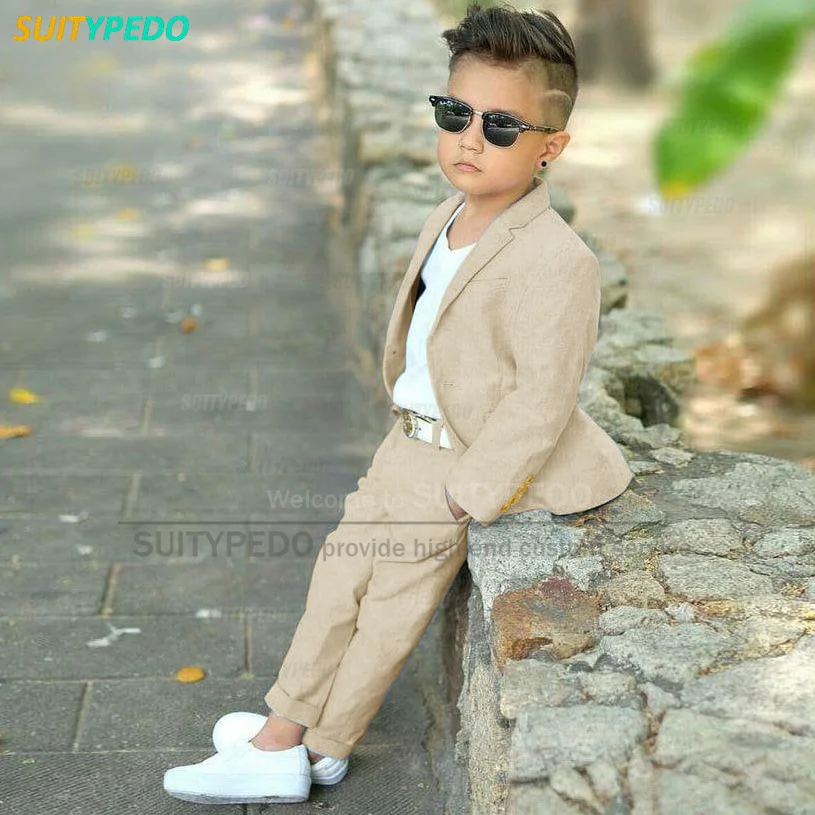 THE FESTIVE KID THREE PIECE SET - KHAKI