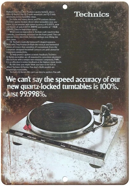 

Technics Quzlocked Turntable Tin Sign art wall decoration,vintage aluminum retro metal sign,iron painting vintage decoration