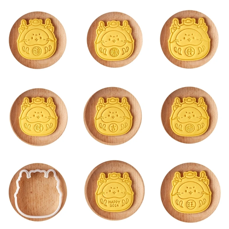 

Cartoon Dragon Cookie Cutter Blessing Word Biscuit Mold Party Supplies