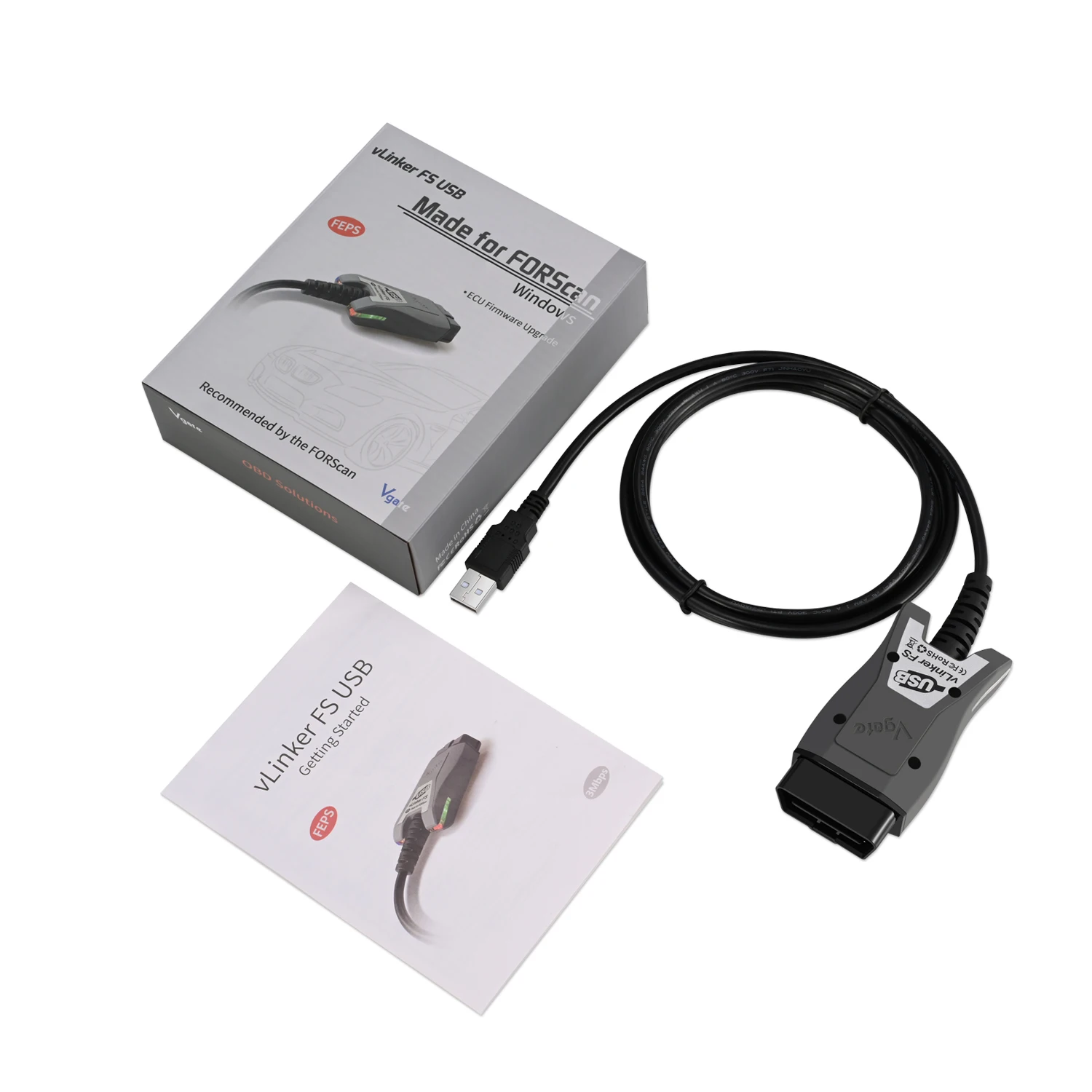 vLinker FS ELM 327 USB FORScan OBD2 Automotive Scanner OBD2 Car Diagnostic Tools MS/HS CAN OBDII Interface Tools For Maz-da 6