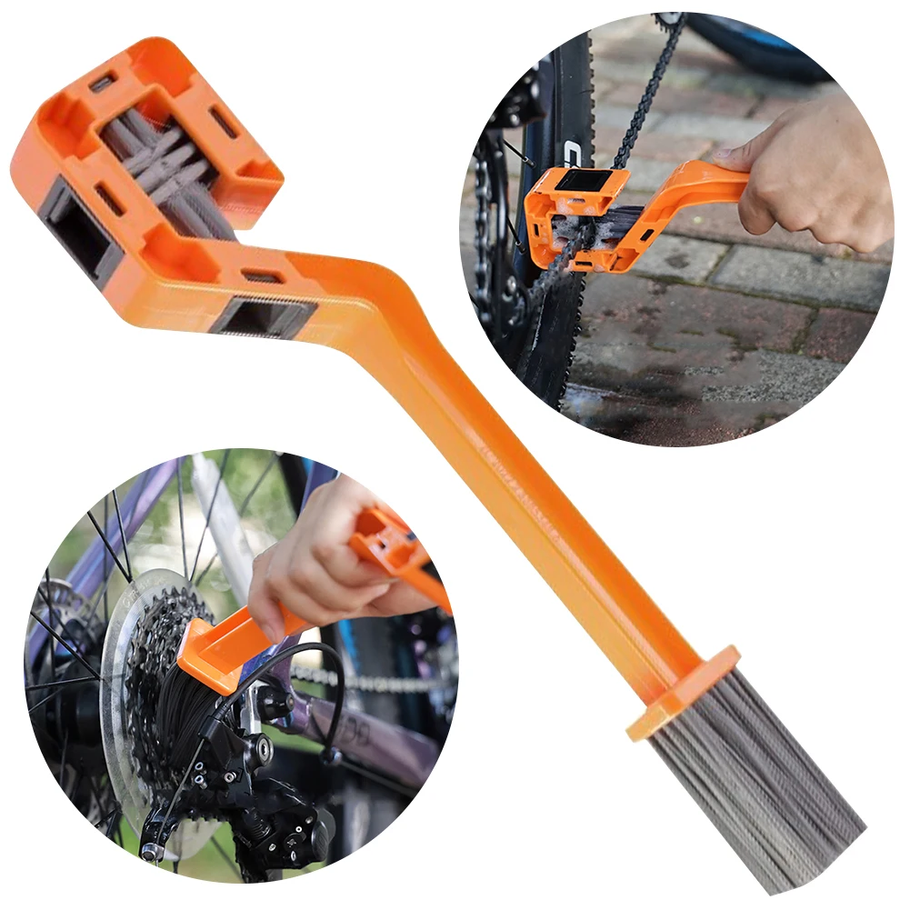 Dual-Head Bicycle Chain Cleaning Brush - Versatile Gear Maintenance Tool