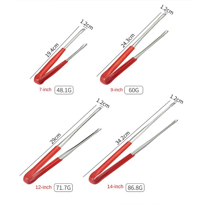 Stainless Steel Pliers Durable Grip Anti Slip Design Barbecue Tongs Easy To Clean 4 Sizes Steak Tongs Nonstick Bread Pasta Tools