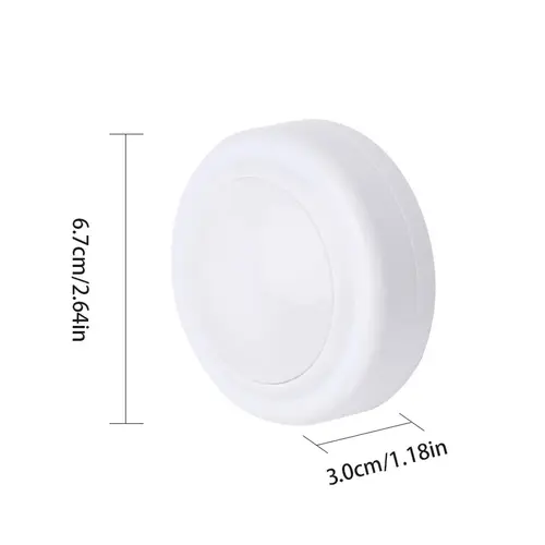 LED Puck Light Wireless Under Cabinet Lights with Remote Control Dimmable Battery Powered Night Lamp for Kitchen Closet Wardrobe - Image 2