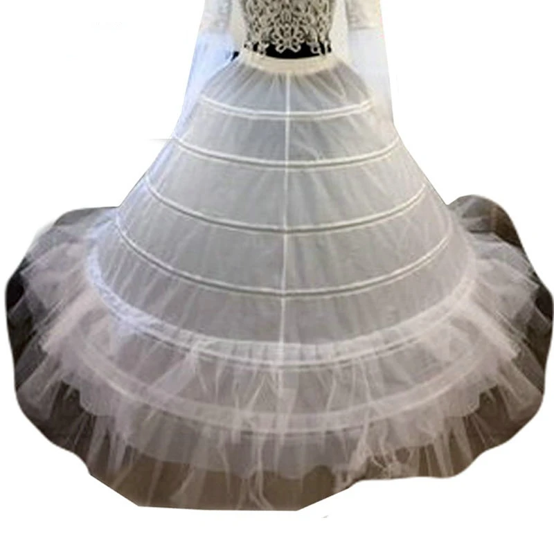 Diameter 115 cm 6 Hoops Petticoat with 2 Tiers Underskirt For Ball Gown Wedding Dresses  Bridal Gown Accessories Crinoline