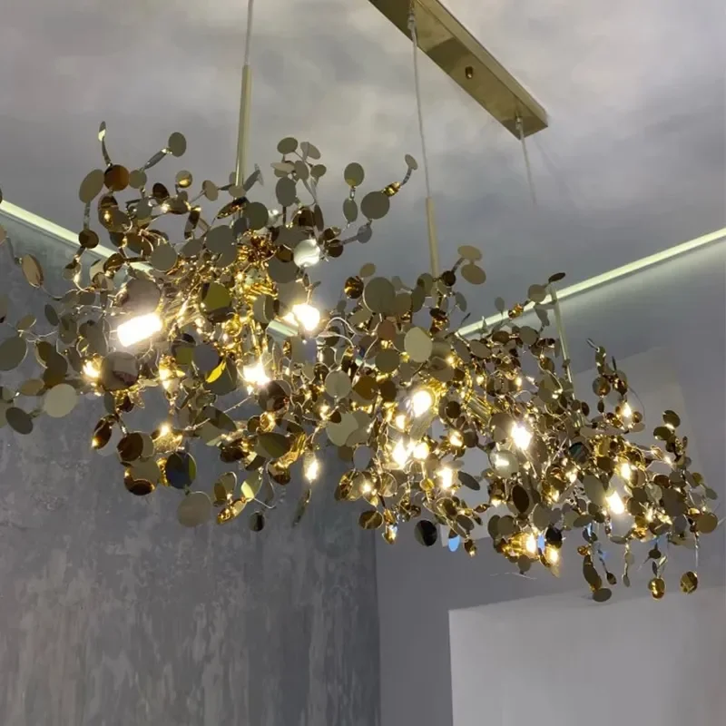 

Modern Led Pendant Light Stainless Luminaire Steel Shade Dining Living Room Hotelhome Hanging Lamp Loft Indoor G9 Light Fixture