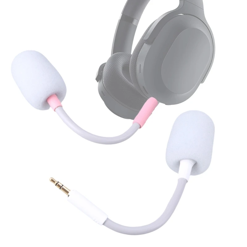 3.5mm Game Microphone Boom for Razer Barracuda X Headsets Gamings Mics Windproof Cover for Clear Communication