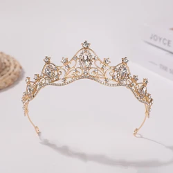 Girl's Elegant Tiara Bridal Wedding Hair Accessory - Size fits all (Gold)
