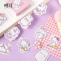 90Pcs Custom Stationery Stickers Kawaii Rabbit Decorative Label Sticker for DIY Art Craft Planner Scrapbook Diary Calendar Album