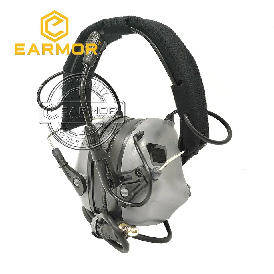 

EARMOR Earmuffs M32 MOD3 Shooting Earmuffs Electronic Hearing Protection with Microphone, Sound Amplification, NATO TP120 Jacket