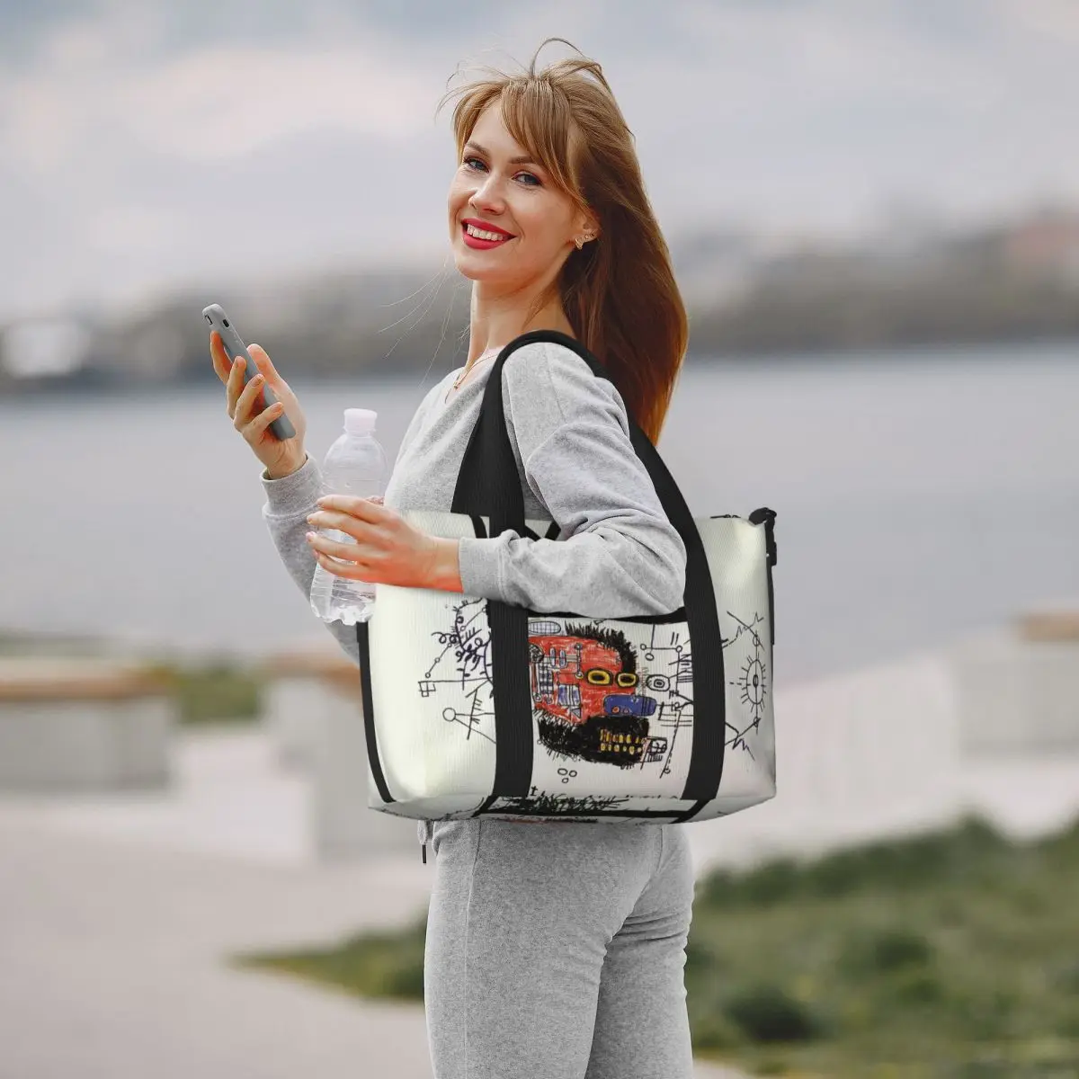 King Alphonso Tote Bag Women Big Capacity Jean Michel Basquiats Gym Beach Travel Bags