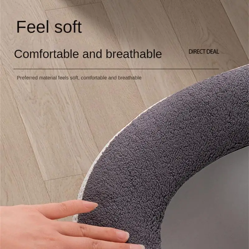 Universal Toilet Seat Cover Winter Warm Soft WC Mat Bathroom Washable Removable Zipper With Flip LidHandle Waterproof Household toilet seat cover toilet mat toilet seat cushion toilet accessories