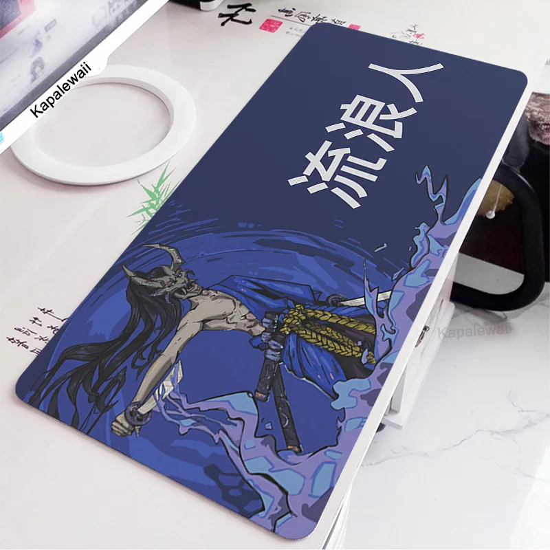 

Blue Anime Art Mousepad Custom Home Computer Keyboard Pad Desk Mats Laptop Soft Anti-slip Table Mat Large Mouse pad XXX 100x50