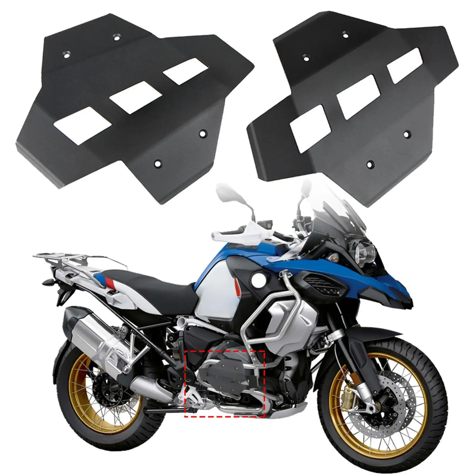 2개 세트 실드 가드 보호 커버 전문 알루미늄 합금 예비 부품 R1250GS R1250GS 어드벤처 엔진 가드 교체용