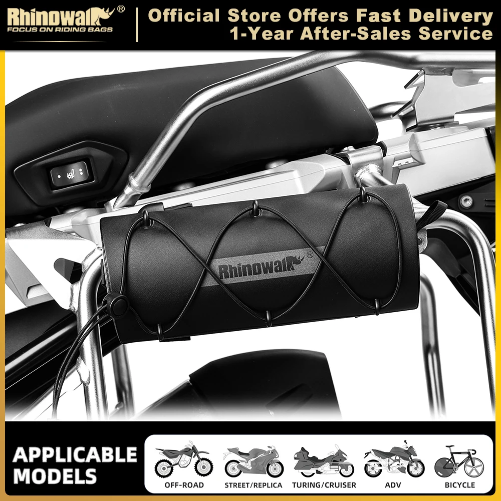 Bolsa lateral para motocicleta Rhinowalk RK9109 100% à prova d'água Bolsa para barra de proteção para motor 1,9L Bolsa portátil para alforje de motocicleta Bolsa para colocação de ferramentas de reparo