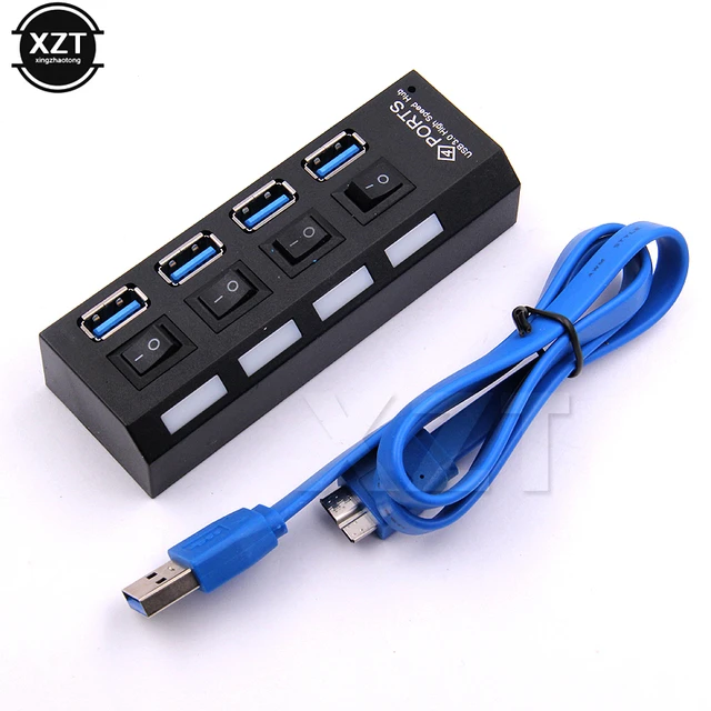 Newest Mini USB 3.0 Hub 4 Ports High Speed Hub usb USB With On/Off Switch USB Splitter Cable PC Laptop _ - AliExpress Mobile