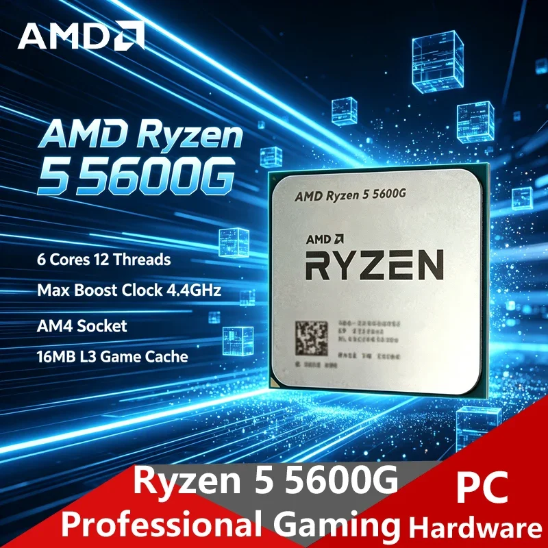 AMD Ryzen 5 5600G AM4 IGPU 게이밍 CPU, 6코어 12스레드 4...
